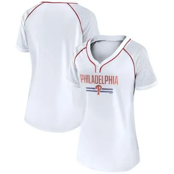 Philadelphia Phillies White and Red MLB Shirt Womens Size 2XL - Picture 1 of 4